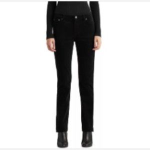 NWT Lauren Ralph Lauren Premier Straight Corduroy Pants Black - 6, 8, 14, 16